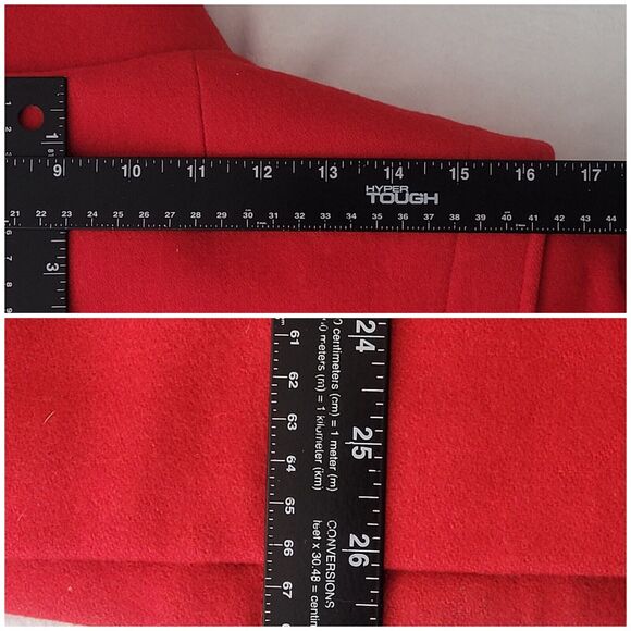 Vtg Retro 80s Michelle Stuart Buffalo Check Plaid Thriller Red Wool Blend Jacket - Picture 8 of 8